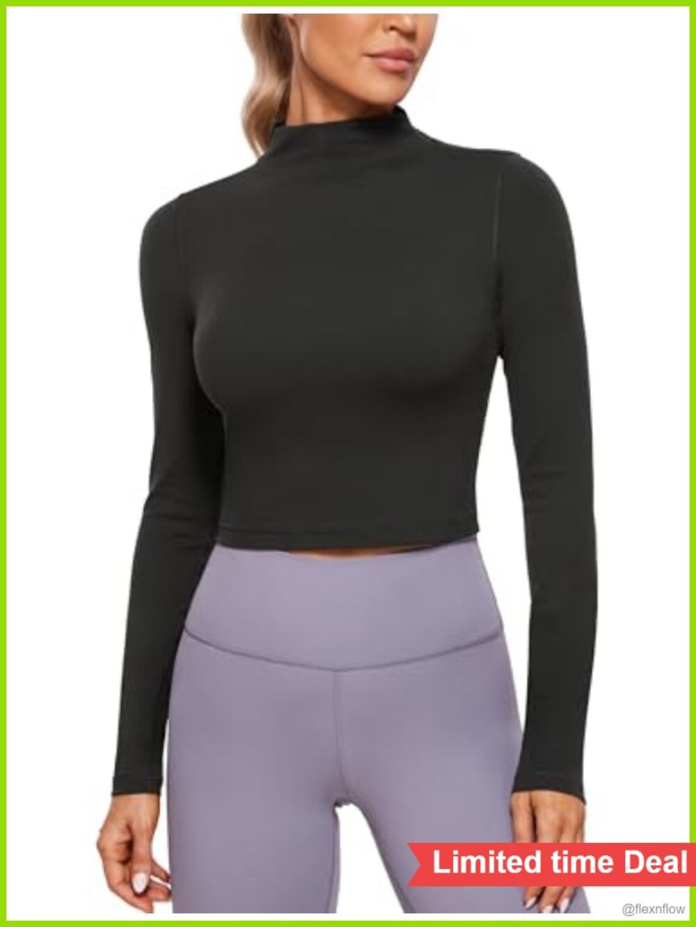 CRZ Yoga Butterluxe Mock Neck Crop Top